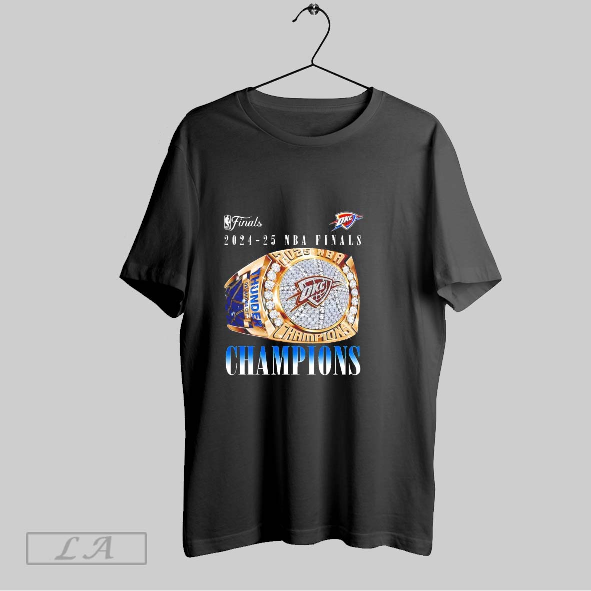 Original Oklahoma City Thunder Champions Nba Finals 2024 25 Ring Diamonds Logo Shirt