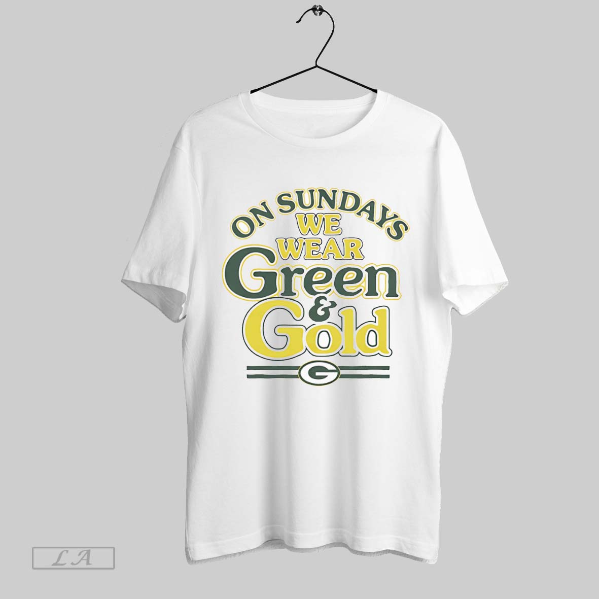 Original On Sundays We Wear Green And Gold Packers White Poster Shirt