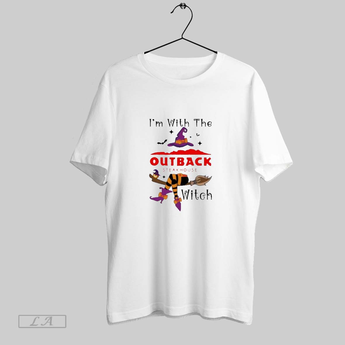 Original Outback Steakhouse Im With The Witch Hat Halloween Shirt