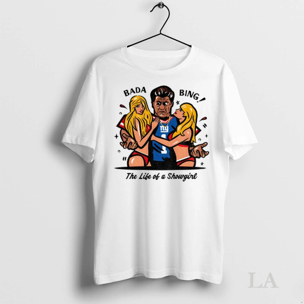 Original Paulie Gualtieri X Malik Nabers Taylor New York Giants Bada Bing The Life Of A Showgirl Shirt