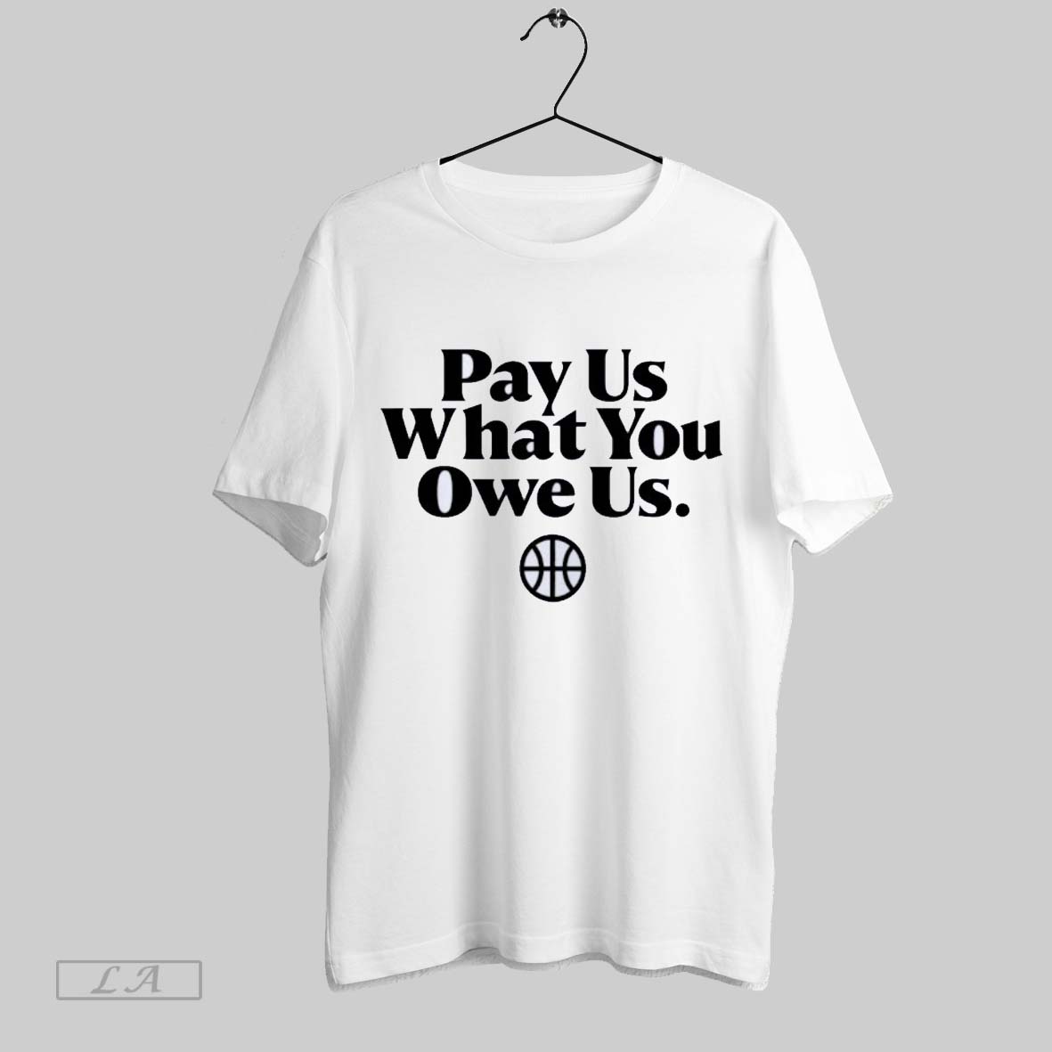 Original Pay Us What You Owe Us Basketball Game Pay Women Shirt