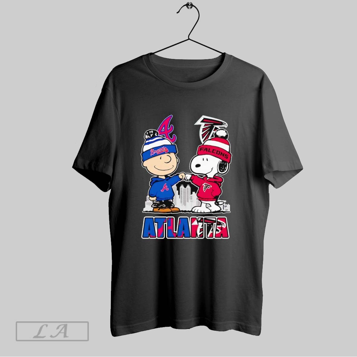 Original Peanuts Charlie Brown And Snoopy Atlanta Sports Shirt