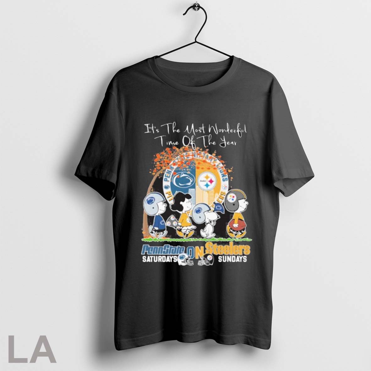 Original Peanuts Its The Most Wonderful Time Of The Year Penn State Saturday On Steelers Sundays Shirt