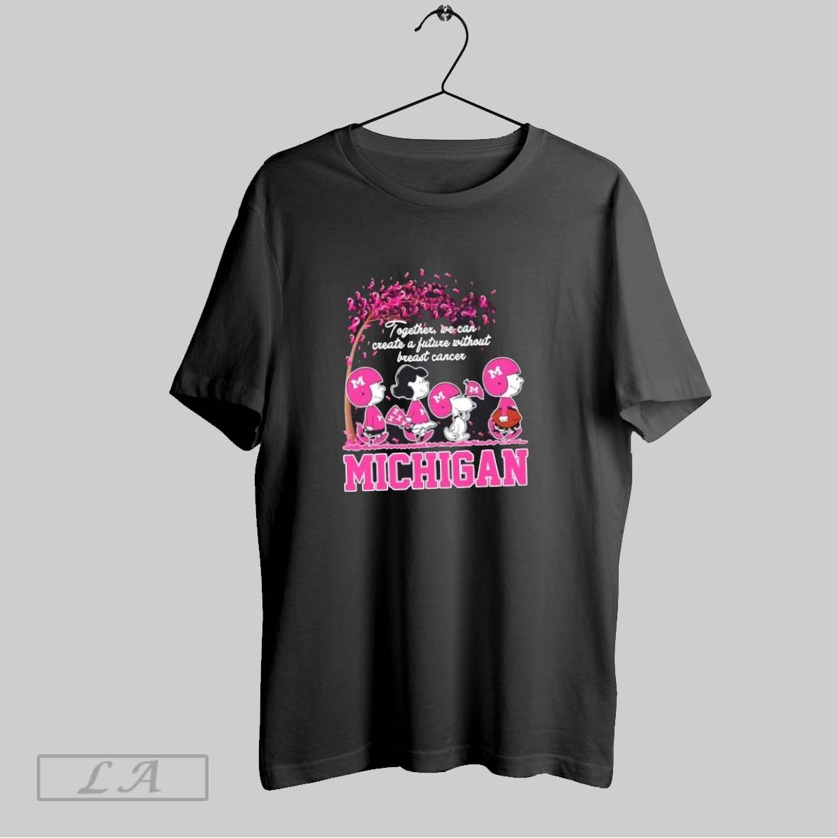 Original Peanuts Together We Can Create A Future Without Breast Cancer Michigan Football Shirt
