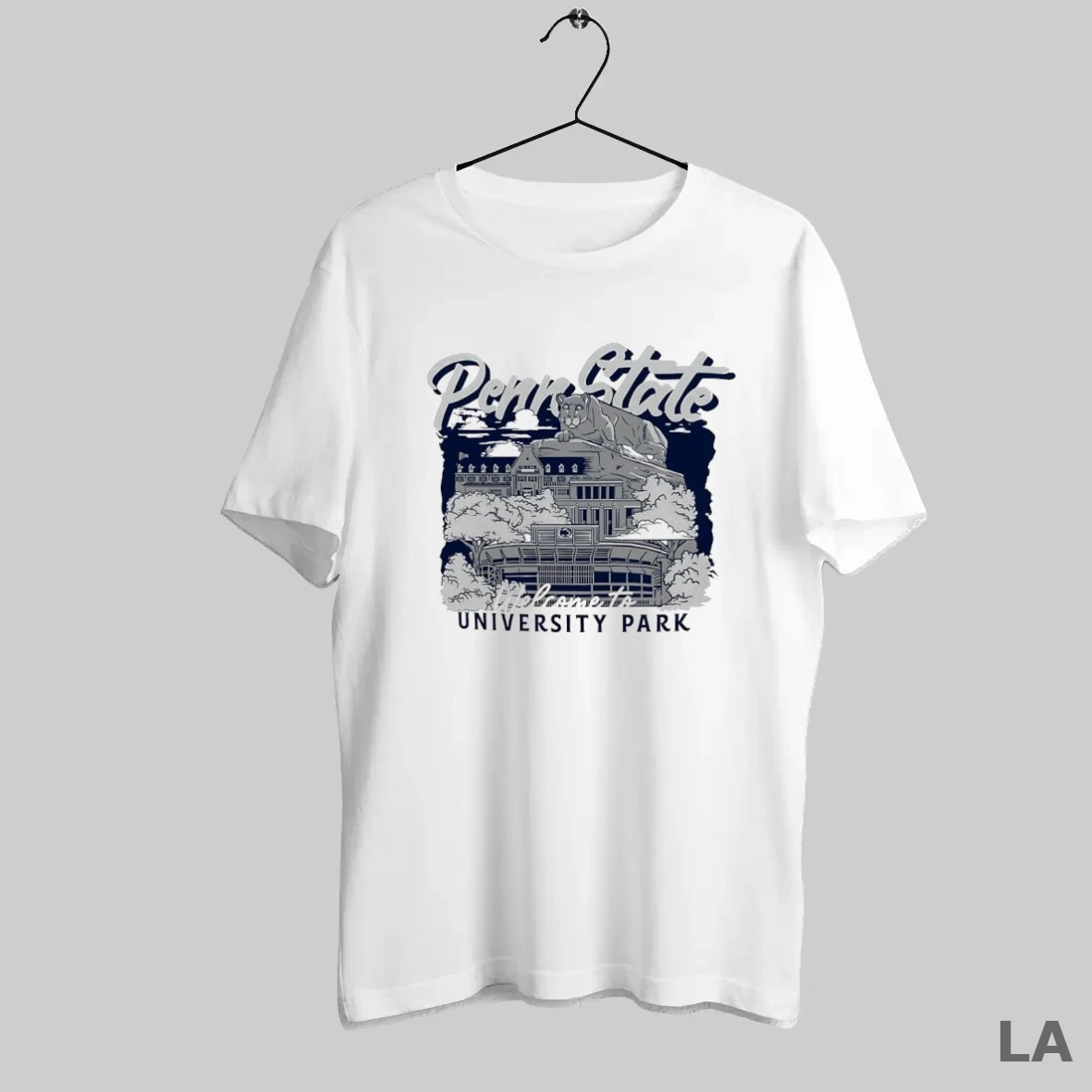 Original Penn State Nittany Lions Welcom To University Park Hand Drawn Campus T Shirt