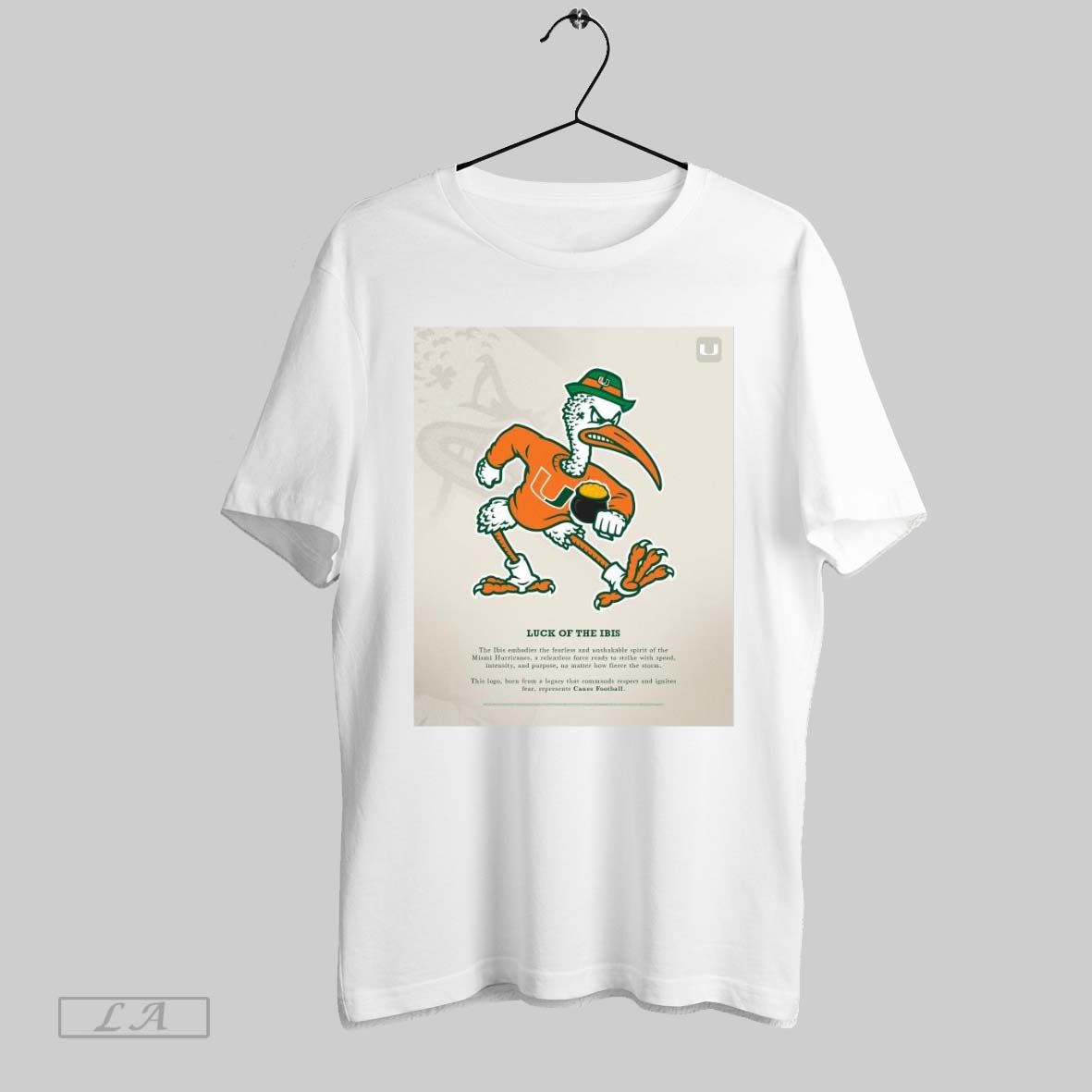 Original Premium Poster Luck Of The Ibis The Ibis Embodies The Fearless And Unshakable Spirit Of The Miami Hurricanes Shirt