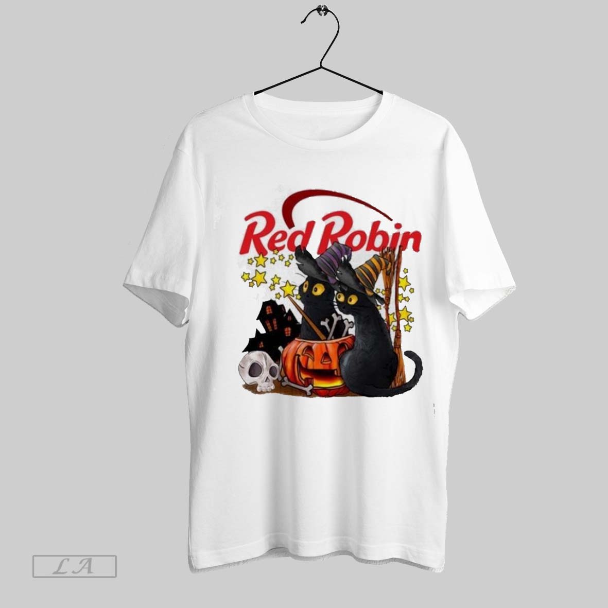 Original Red Robin X Black Cat Witch Halloween 2025 Shirt