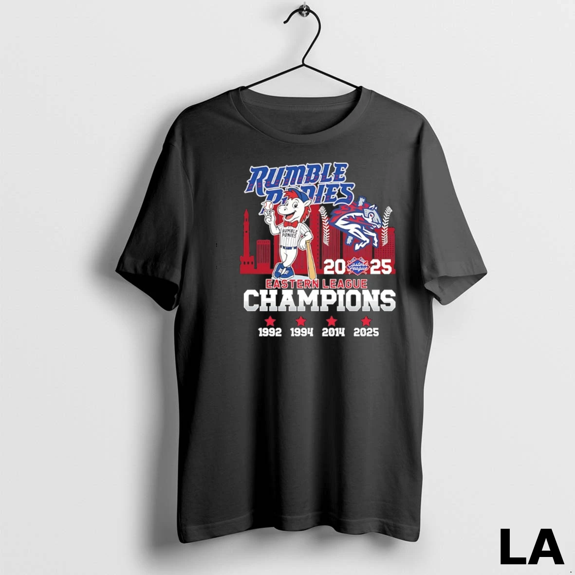 Original Rumble Ponies 2025 Eastern League 4x Champions Mascot Shirt