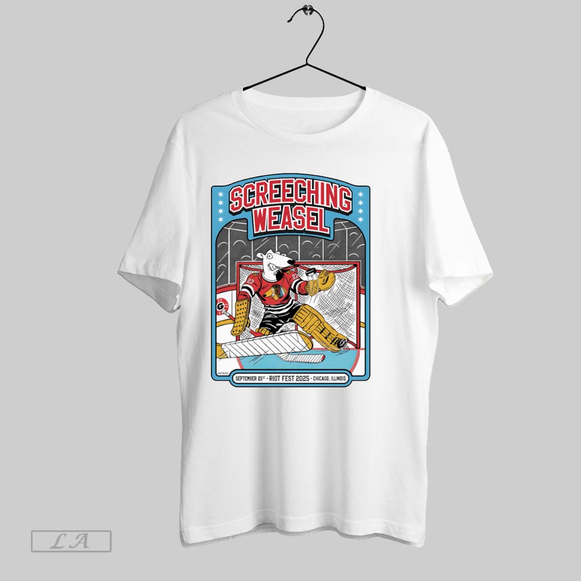 Original Screeching Weasel Chicago Hockey Shirt