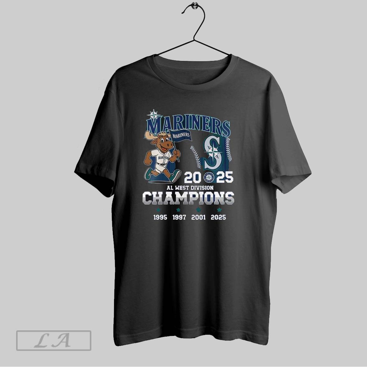 Original Seattle Mariners Mascot 2025 Al West Division Champions Shirt