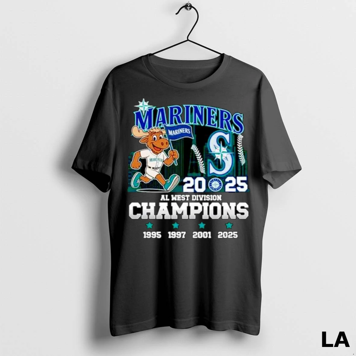 Original Seattle Mariners Mascot 2025 Mlb Al West Division Champions Ornaments Shirt