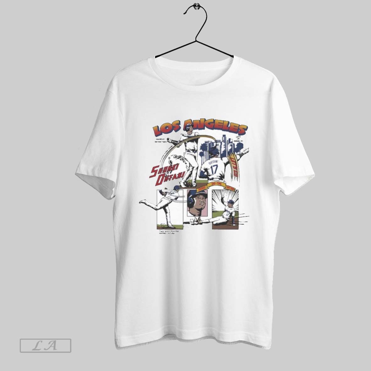 Original Shohei Ohtani Los Angeles Dodgers Comic Retro Shirt