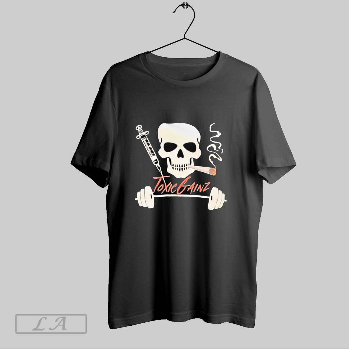 Original Skull Smoking Toxic Gainz Gym Shirt