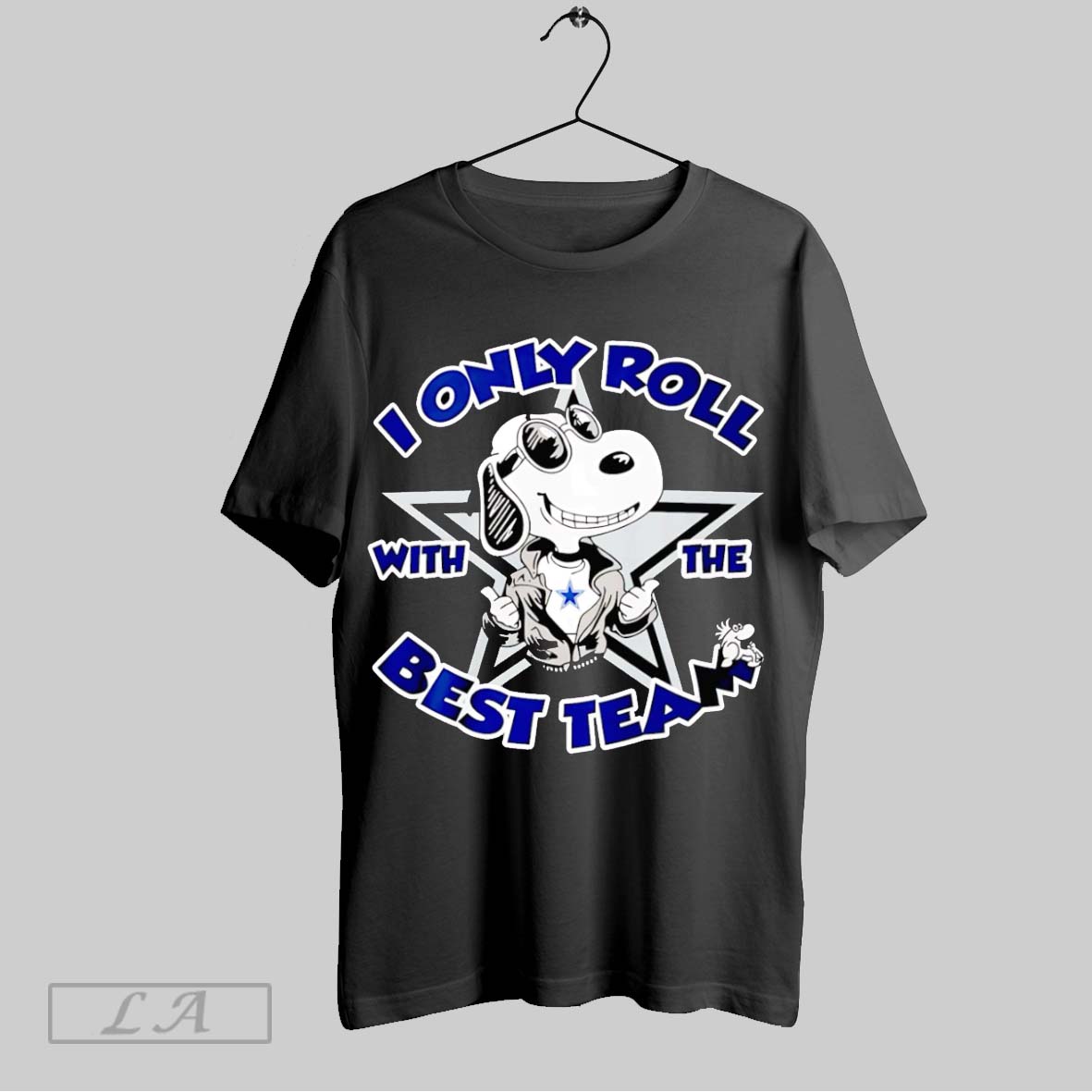 Original Snoopy I Only Roll With The Best Team Dallas Cowboys Poster Shirt