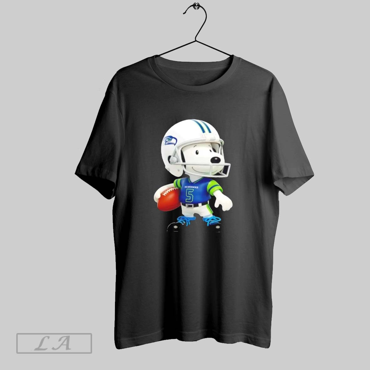 Original Snoopy Wearing Seattle Seahawks Football Shirt