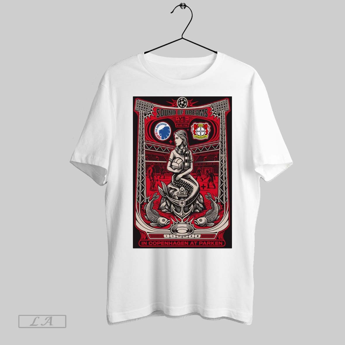 Original Sound Of Dreams Copenhagen Vs Leverkusen September 18 2025 Parken Stadium Kodan Dansko Shirt