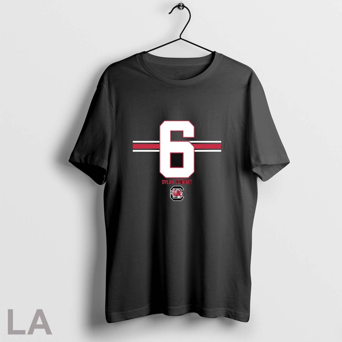 Original South Carolina Gamecocks Football Dylan Stewart 6 Stripe T Shirt