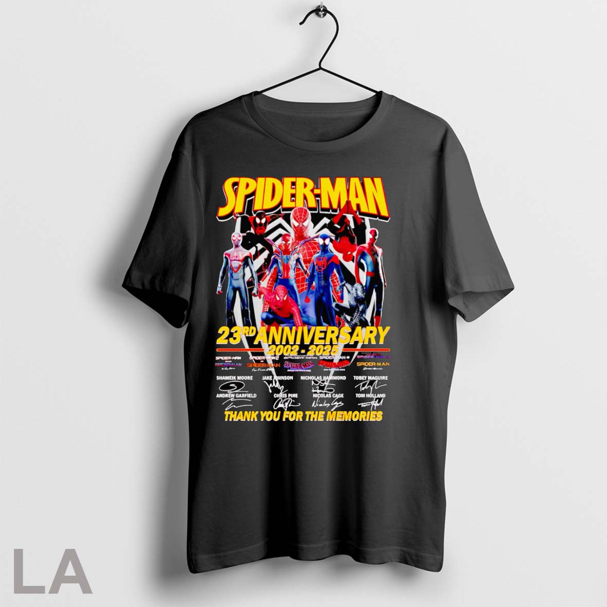 Original Spider Man 23rd Anniversary 2002 2025 Thank You For The Memories Shirt