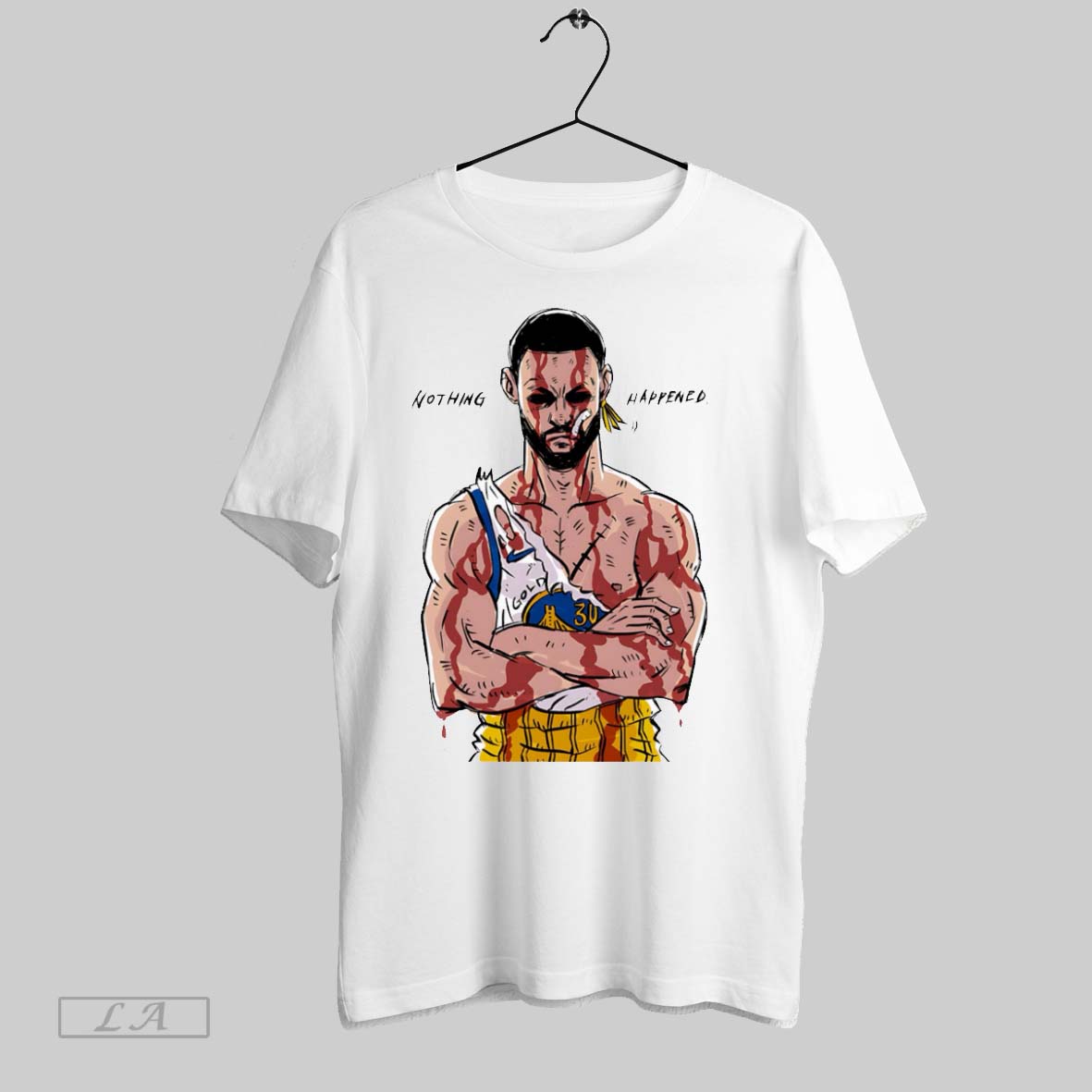 Original Stephen Curry Nothing Happened White Poster Shirt