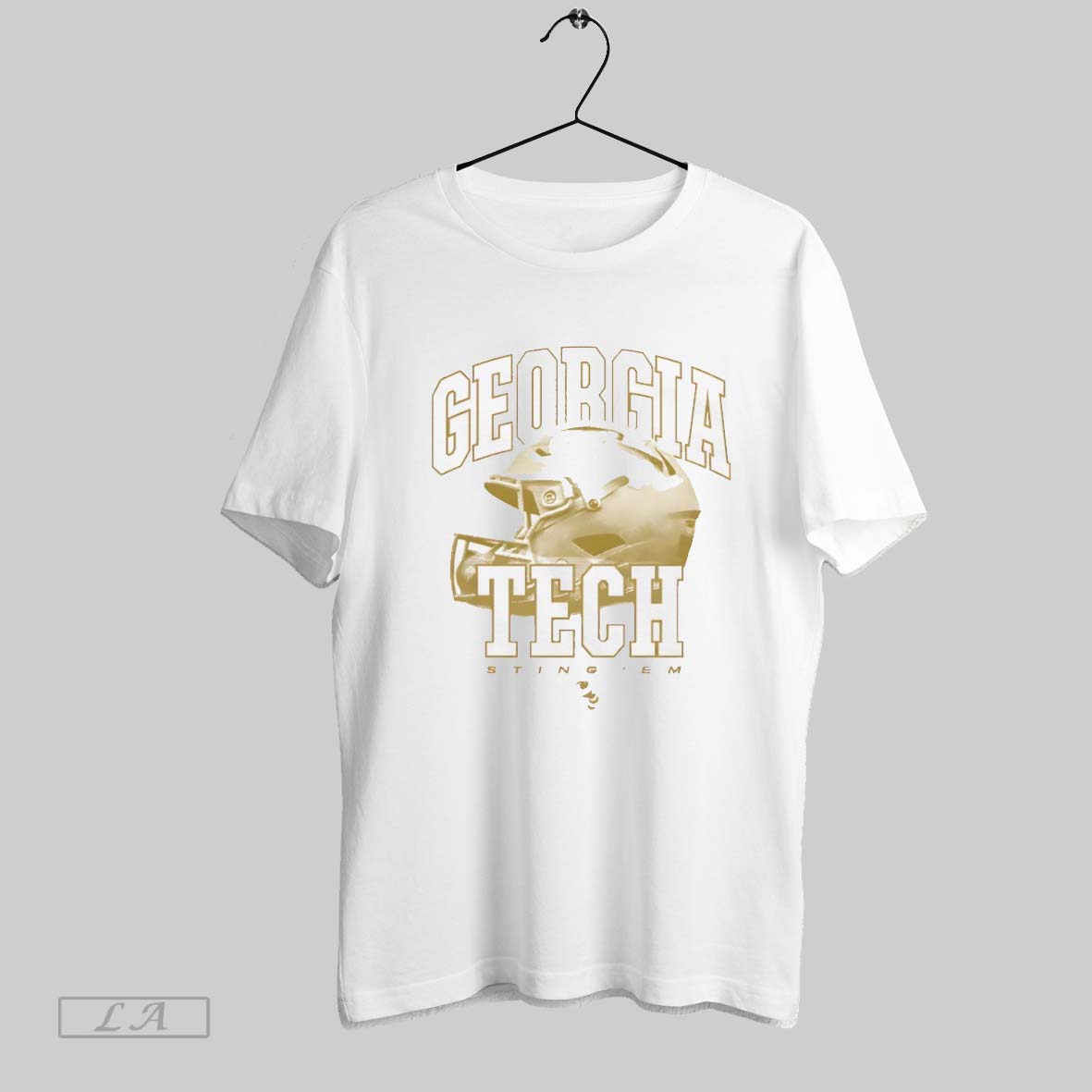 Original Sting Em Georgia Tech Yellow Jackets Football Helmet Shirt