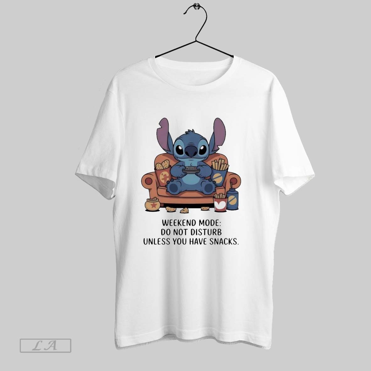 Original Stitch Play Game Weekend Mode Do Not Disturb Unless You Have Snacks Shirt