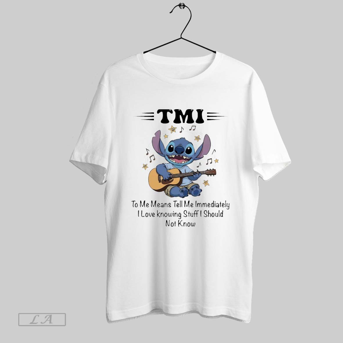 Original Stitch Tmi To Me Means Tell Me Immediately I Love Knowing Stuff I Should Not Know Shirt