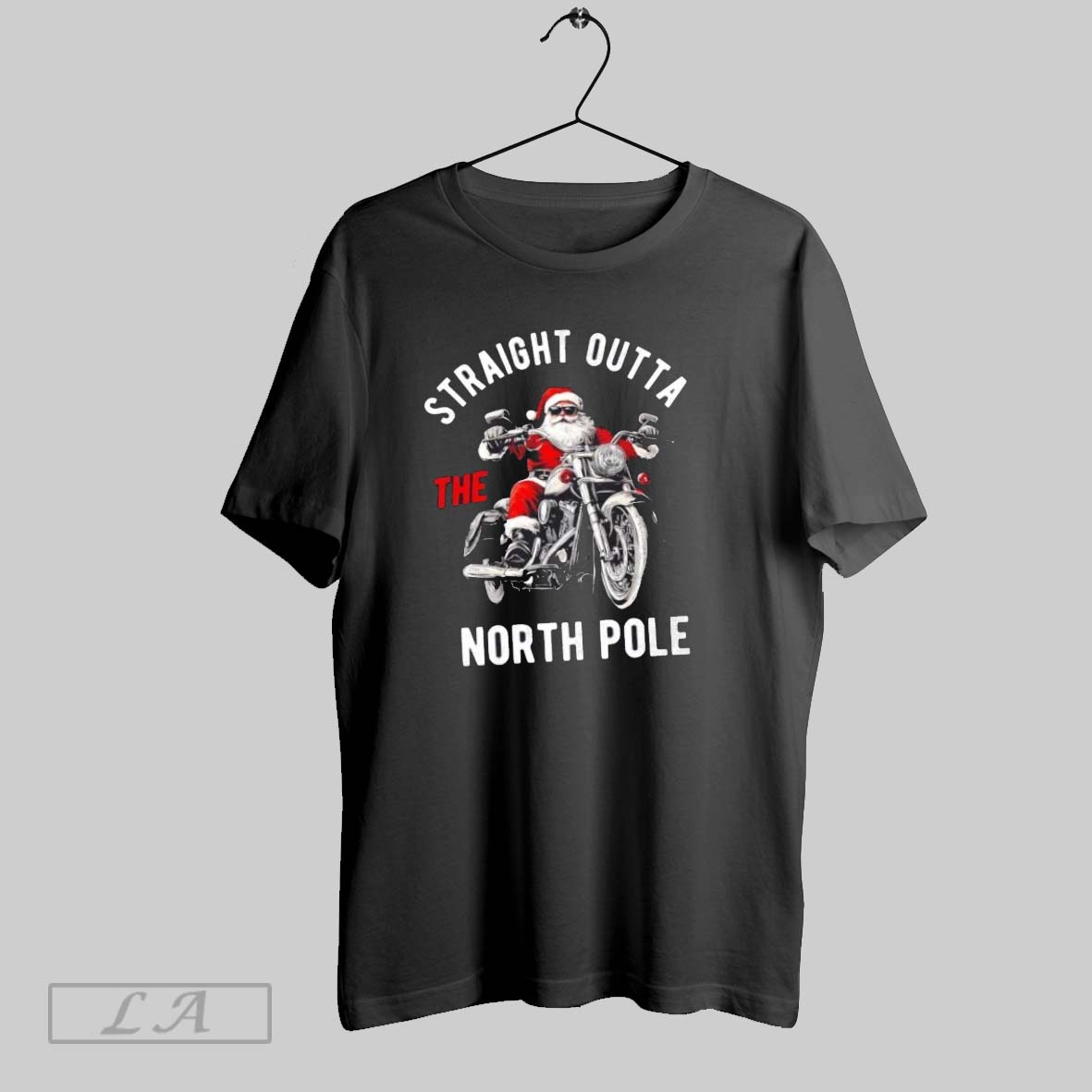 Original Straight Outta The North Pole Santa Christmas Shirt