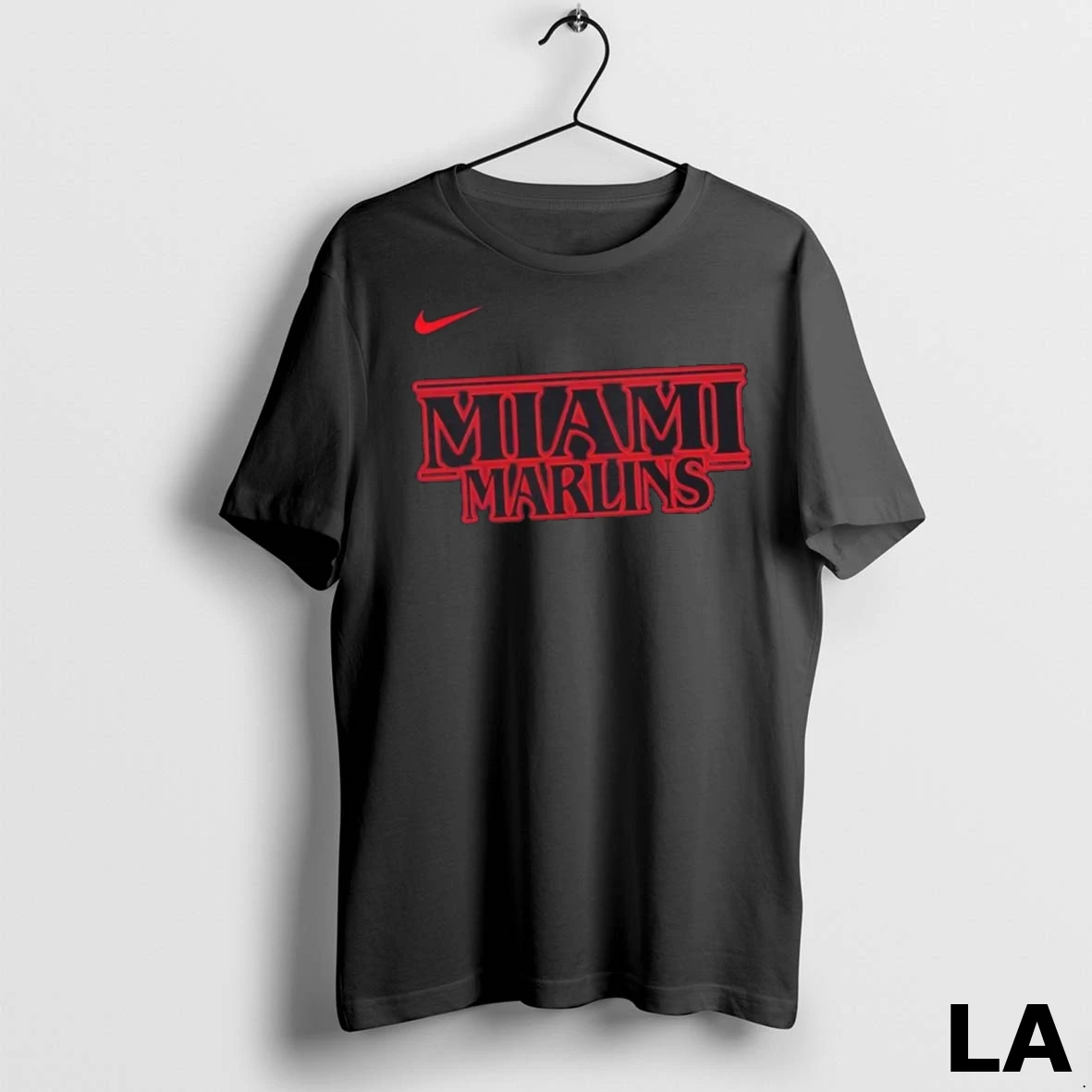 Original Stranger Things Miami Marlins Logo 2 Sided Shirt
