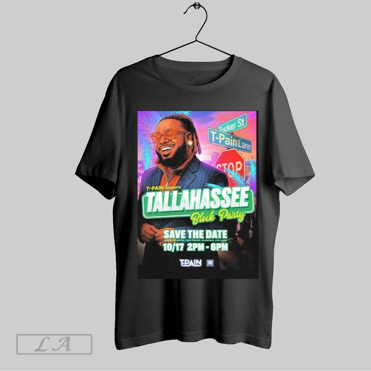 Original T Pain Tallahassee Block Party Save The Date On T Pain Lane On October 17 2025 Shirt