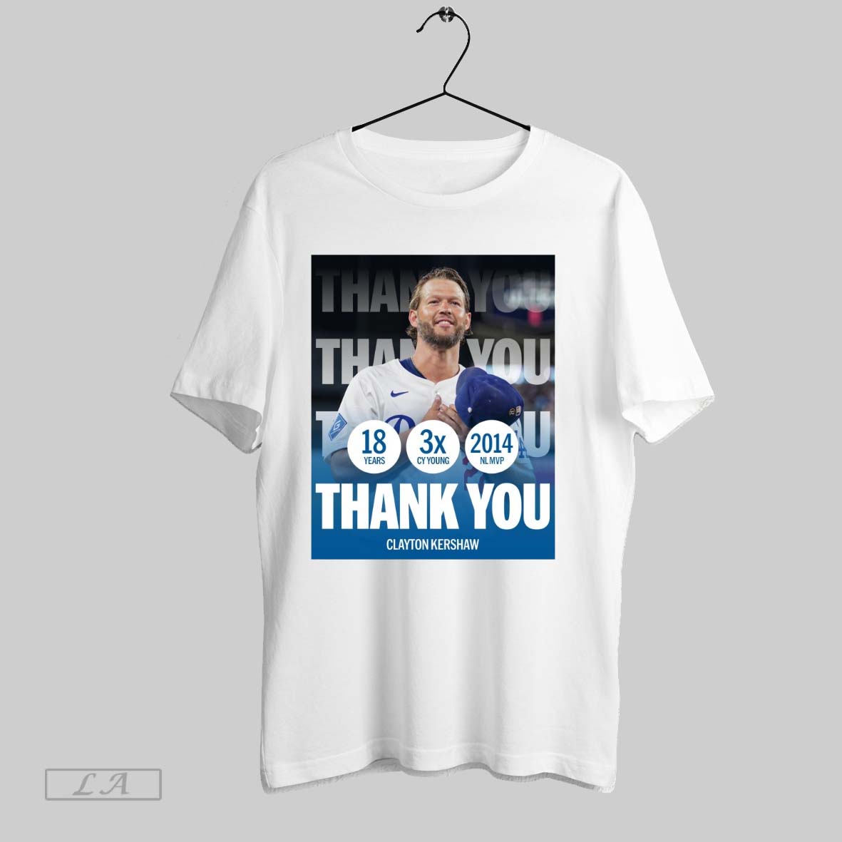 Original Thank You Clayton Kershaw Los Angeles Dodgers Mlb Announces Retire After 2025 Season Shirt