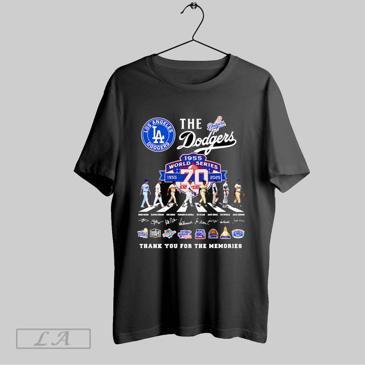 Original The Dodgers Abbey Road Thank You For The Memories Shirt
