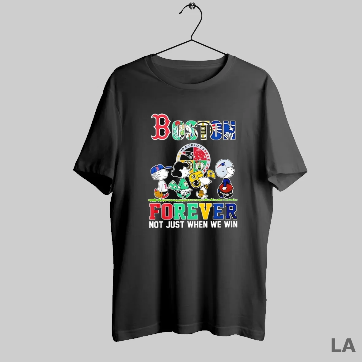 Original The Peanuts Boston Sports Teams Crossing Forever Not Just When We Win T Shirt