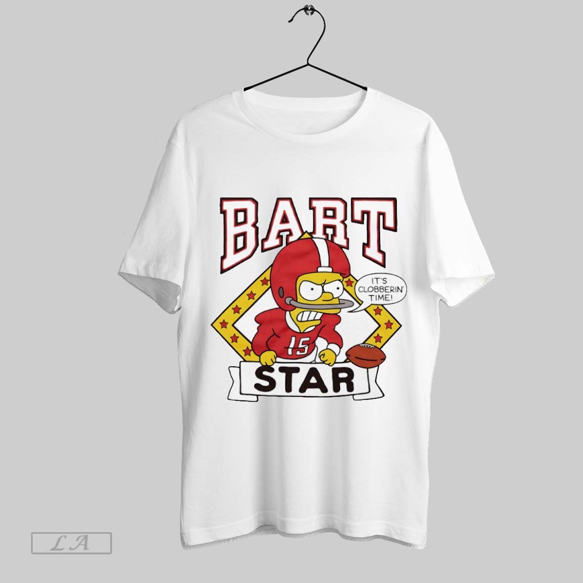 Original The Simpsons Bart Star Its Clobberin Time Shirt