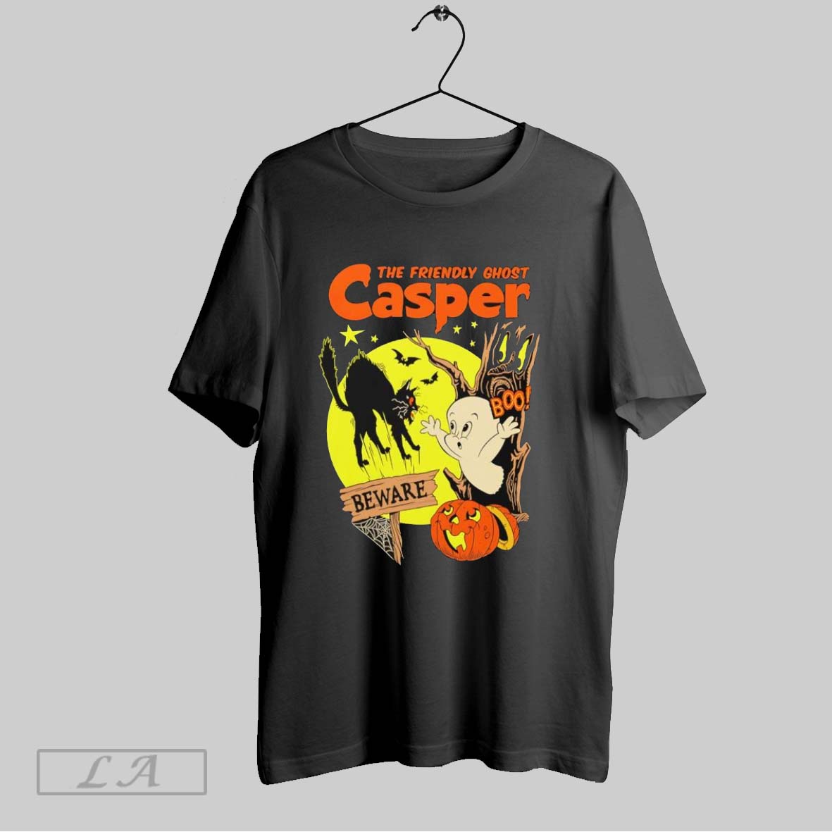 Original The Friendly Ghost Casper Beware Boo Cat Ghost Halloween Shirt
