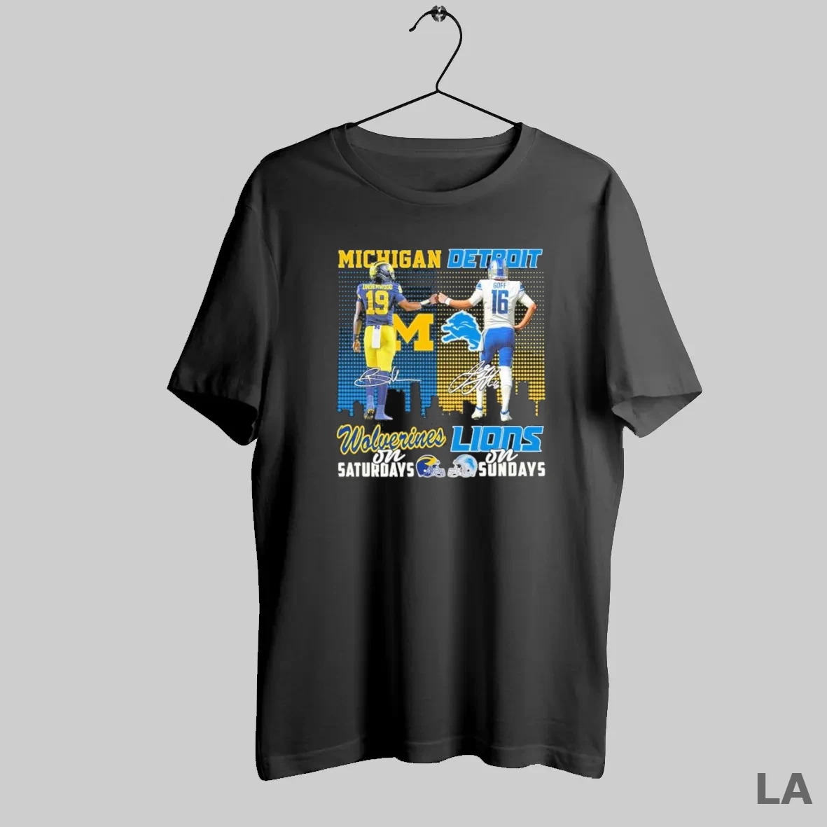 Original Underwood Wolverines On Saturdays Goff Lions On Sundays T Shirt Shirt