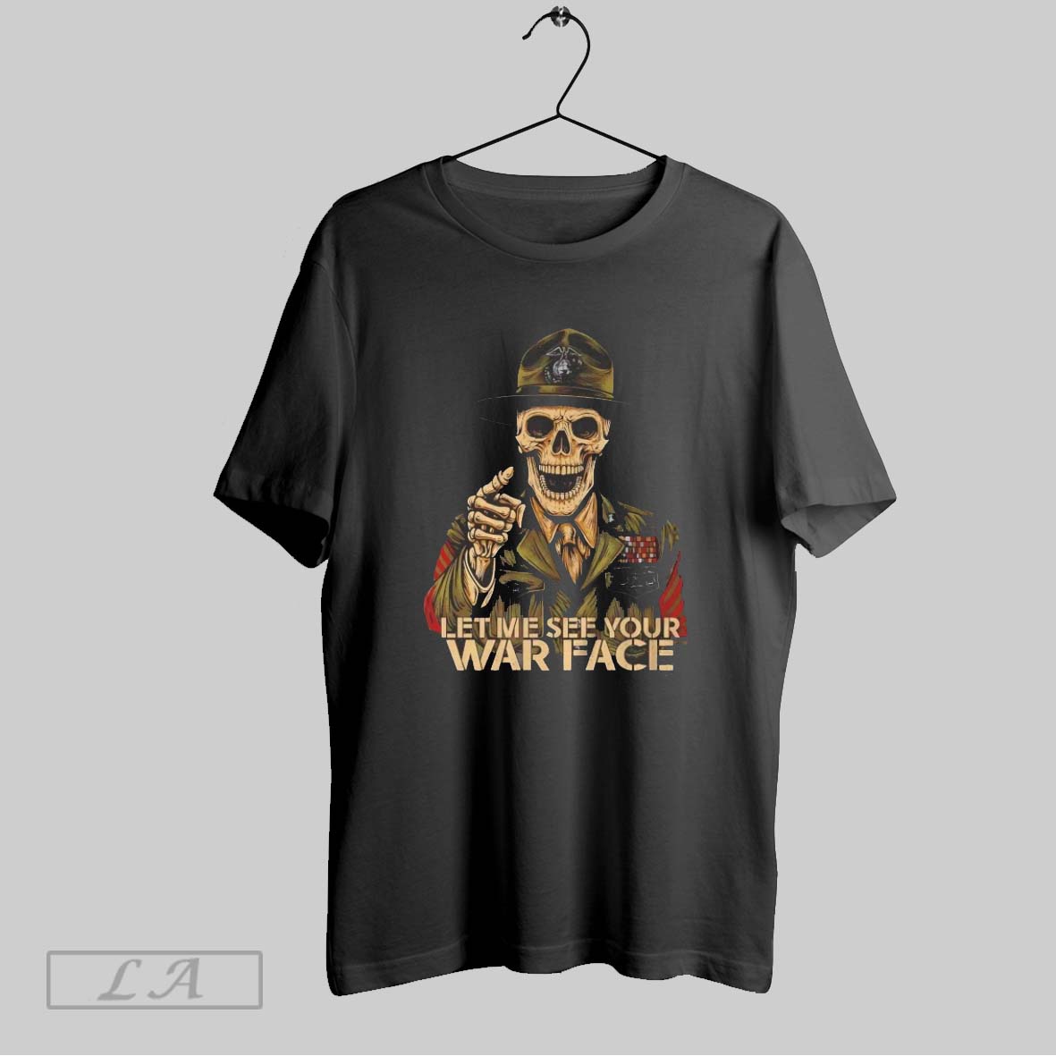 Original Veteran Skeleton Let Me See Your War Face Shirt