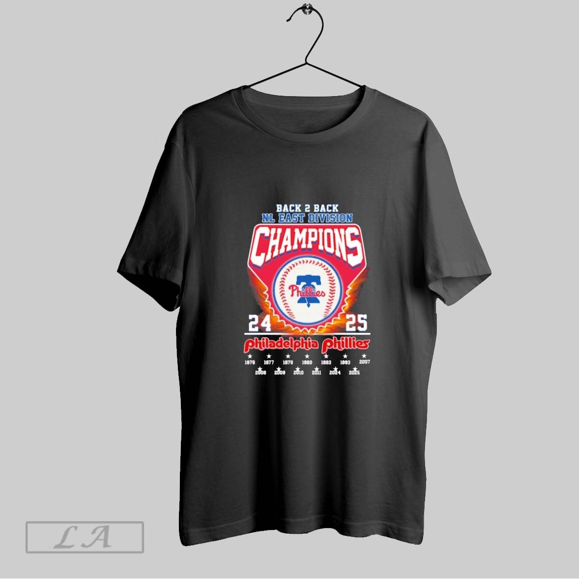 Original Vintage 2024 2025 Back 2 Back Nl East Division Champions Philadelphia Phillies Shirt