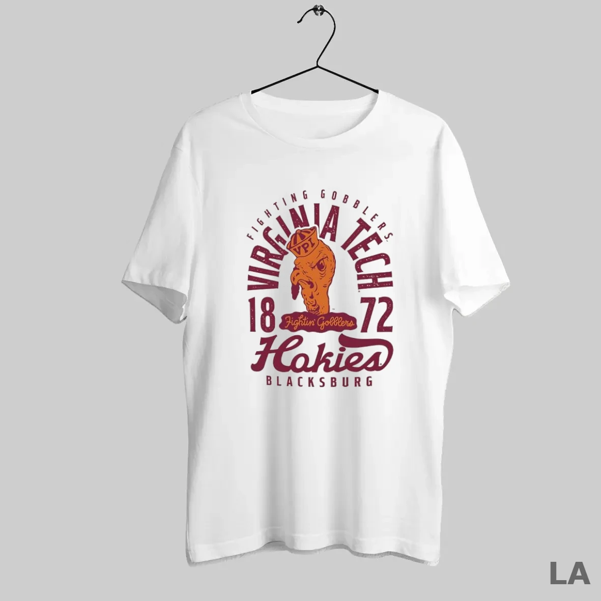 Original Virginia Tech Hokies Blacksburg Fighting Gobblers 1872 Mascot T Shirt
