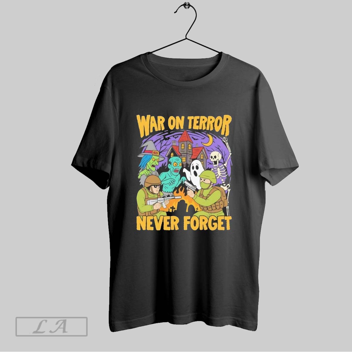 Original War On Terror Ghosts Witches Monsters Never Forget Halloween Shirt