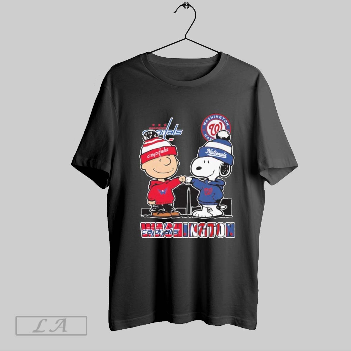 Original Washington Snoopy Fist Bump Charlie Brown Capitals And Nationals Shirt