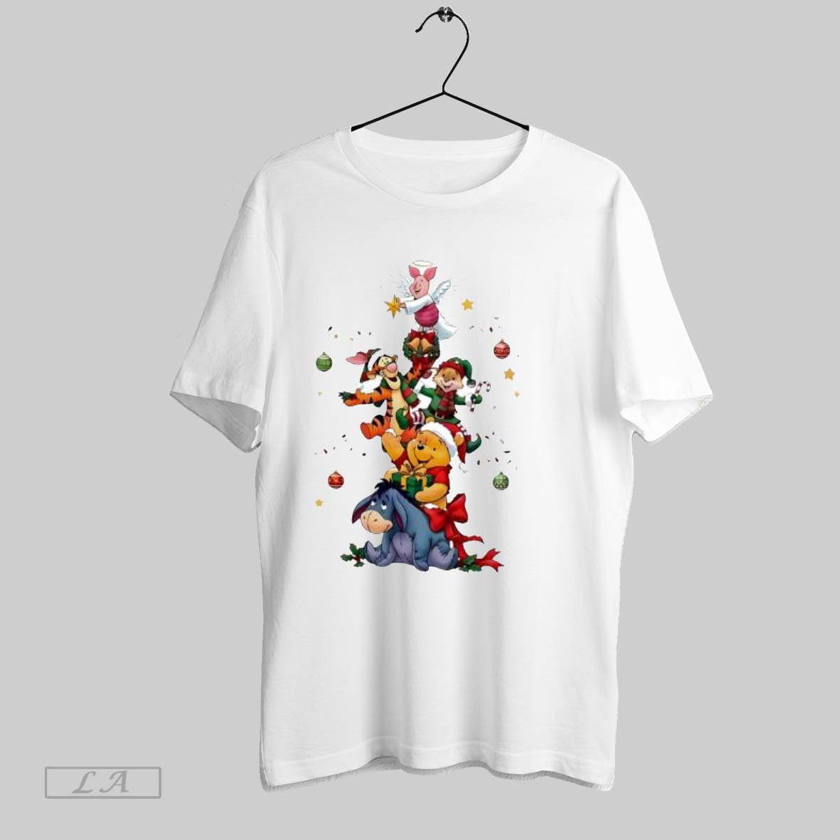 Original Winnie The Pooh Christmas Tree Friends Eeyore Tigger Piglet Disney Holiday Shirt