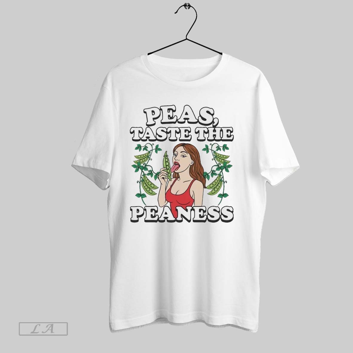 Original Woman Licking Peas Taste The Peaness Shirt
