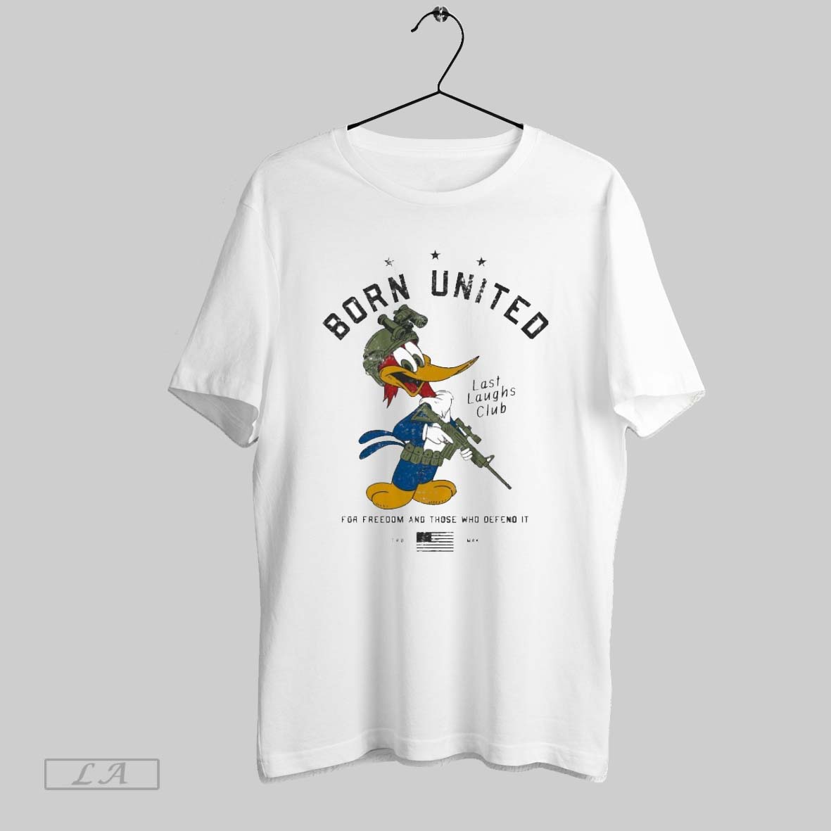 Original Woody Woodpecker Born United Last Laughs Club For Freedom And Those Who Defend It Shirt