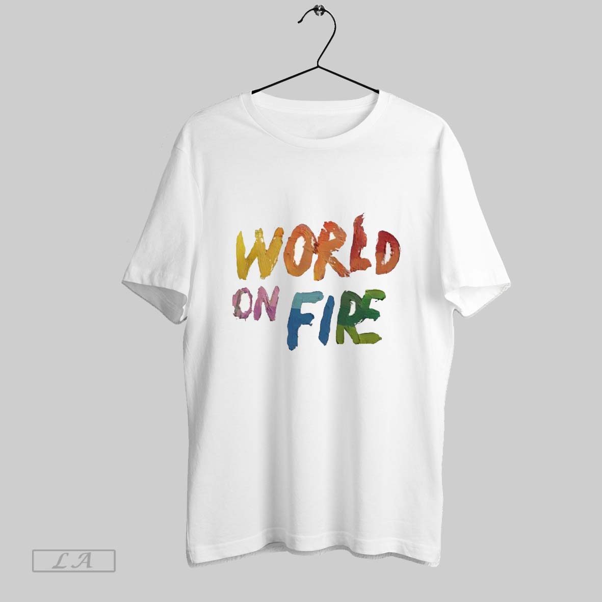 Original World On Fire Text Vintage Shirt