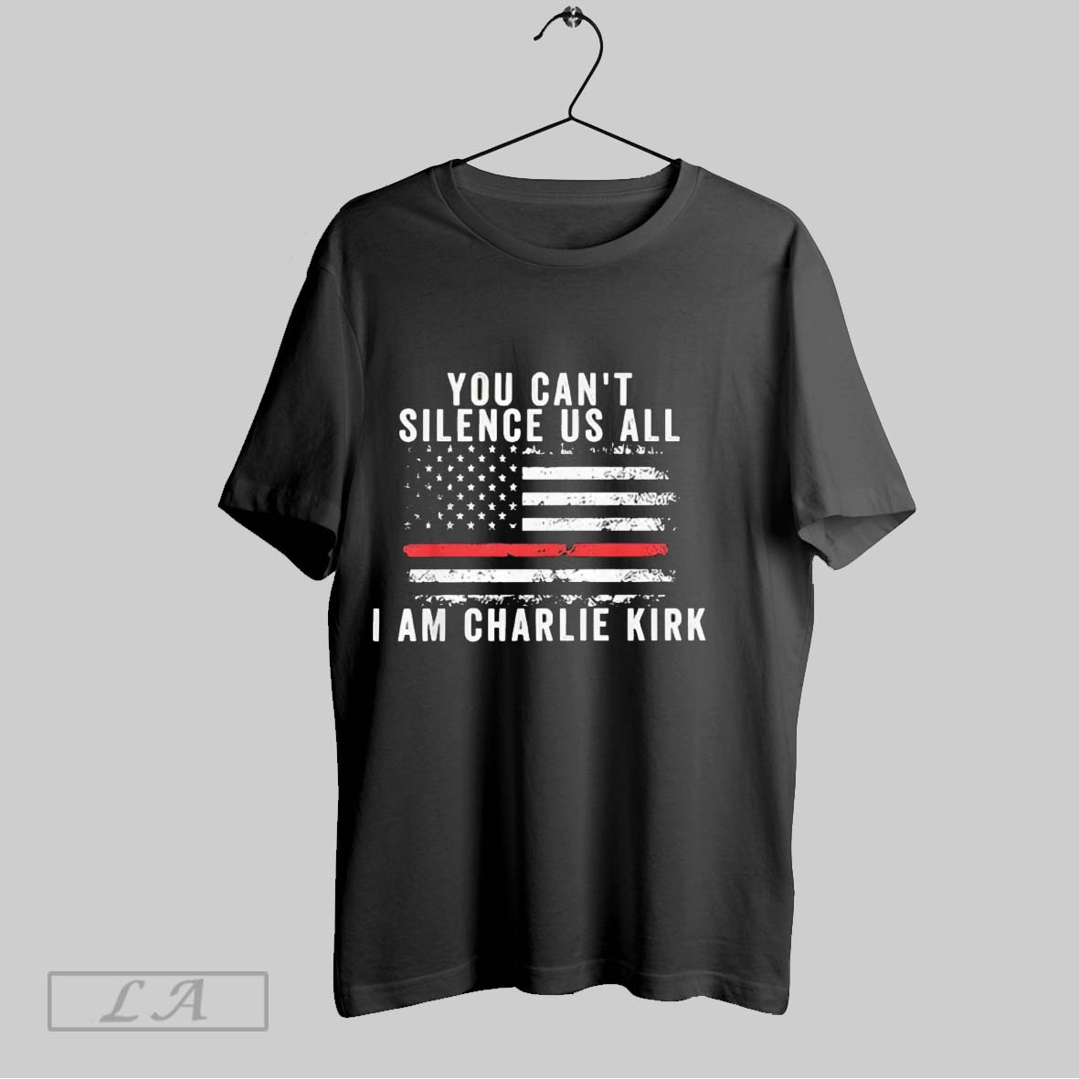 Original You Cant Silence Us All I Am Charlie Kirk Flag Shirt