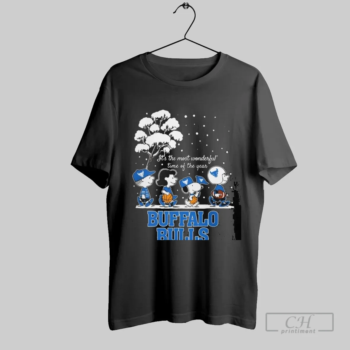 Peanuts Buffalo Bulls Winter Its The Most Wonderful Time Of The Year 2025 T Shirt Shirt
