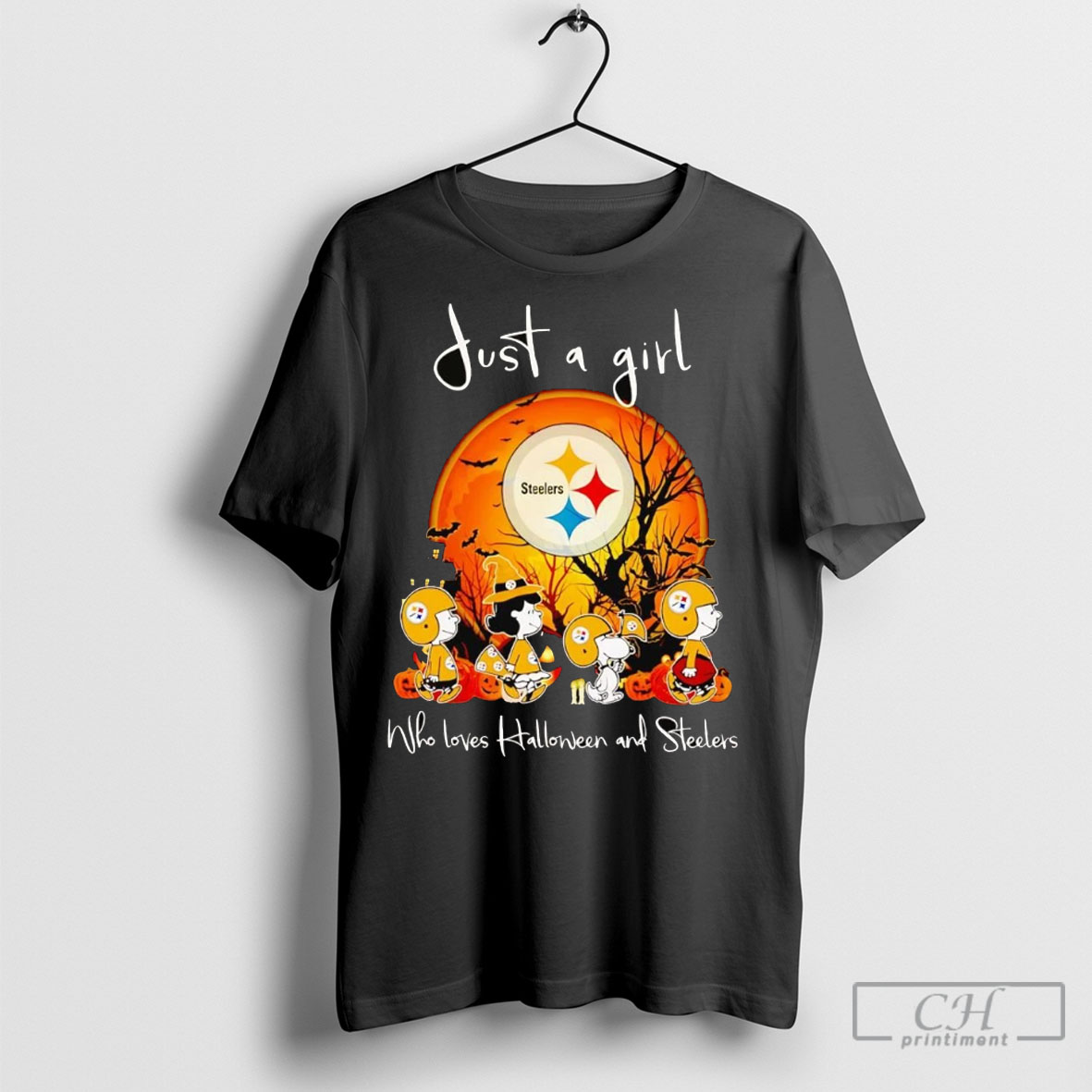 Peanuts Just A Girl Who Love Halloween And Steelers Shirt Sweater