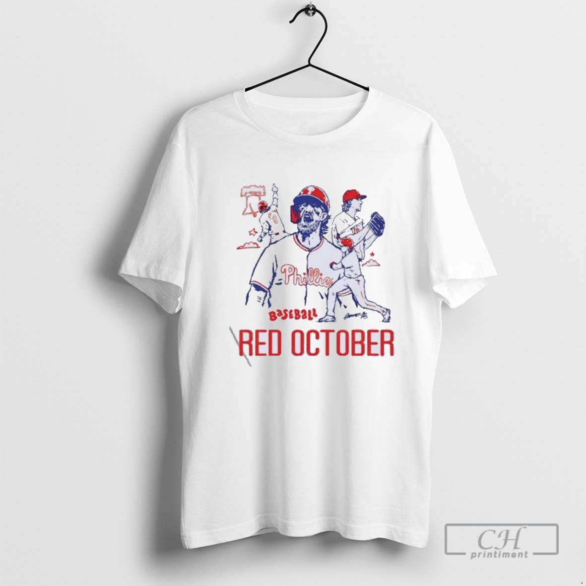 Philadelphia Phillies Phanatic Red October Phillies Player T Shirt