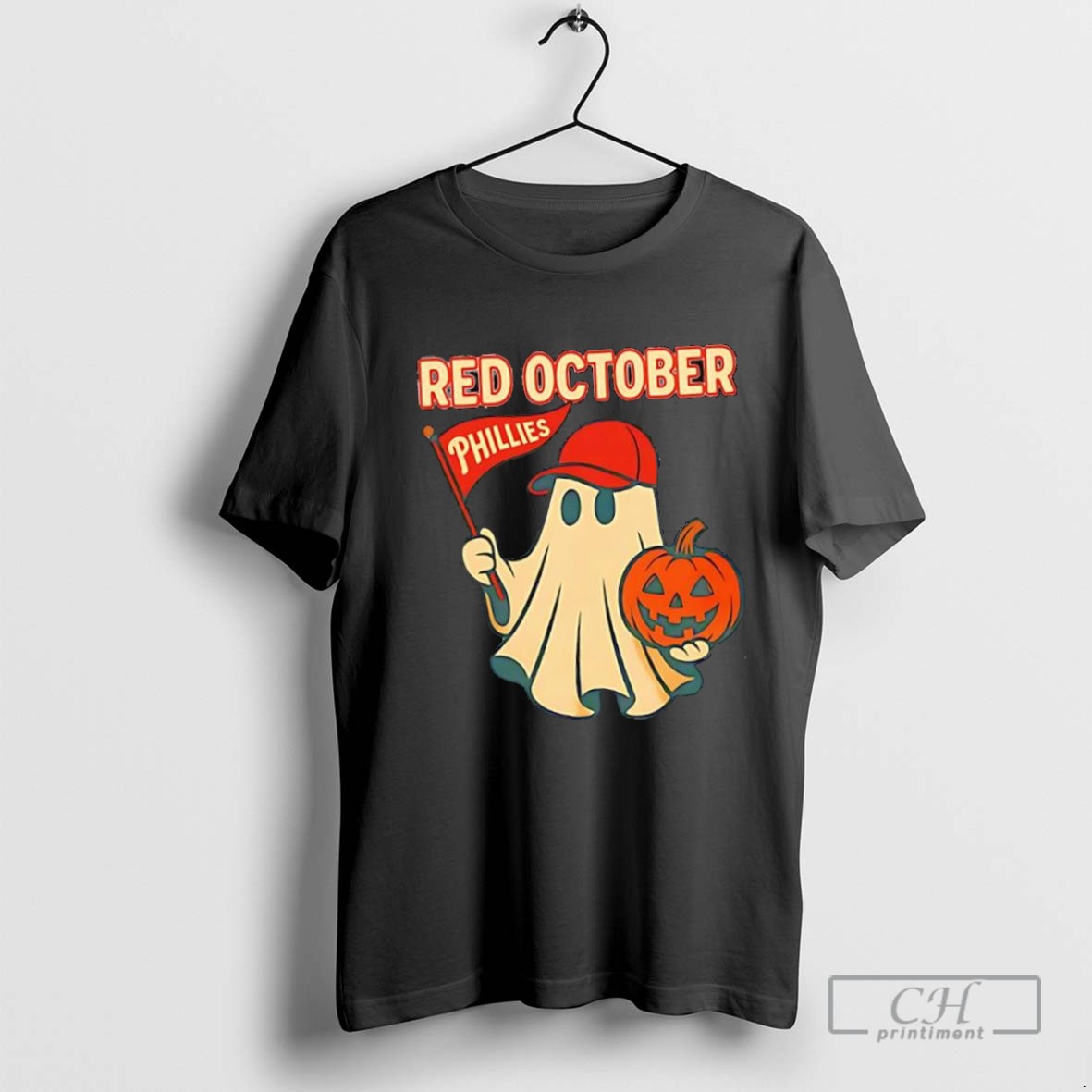 Philadelphia Phillies Red October Halloween Ghost T Shirt