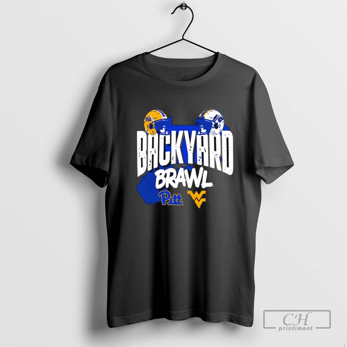 Pitt Panthers Vs West Virginia Mountaineers Backyard Brawl Helmet T Shirt